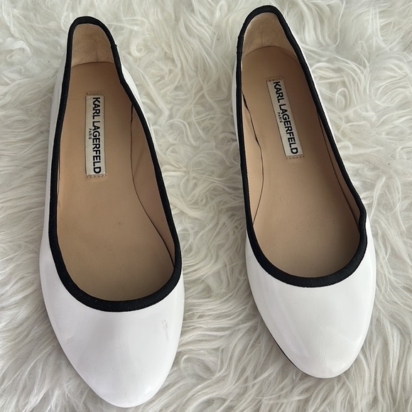 Karl Lagerfeld fat white doll shoes 37M size 7 - Picture 5 of 7
